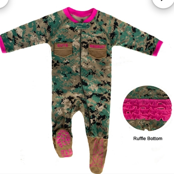 Brand New Cute Recruit Marines Baby Girl Sleeper 6-9 months - Picture 8 of 8